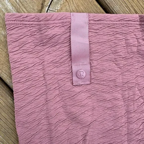 NWOT Lululemon Vinyasa Snap Scarf Mauve Pink Textured Crinkle Spanish Rose - Picture 6 of 7